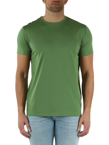 GRÜN | Regular Fit T-Shirt aus Pima-Baumwolle