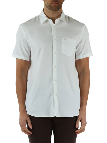 BIANCO | Camicia a maniche corte Regular fit in cotone