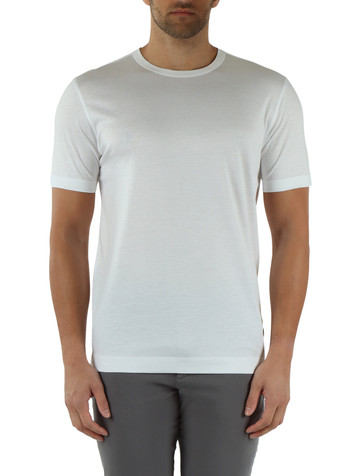 BIANCO | T-shirt in lyocell e cotone mercerizzato