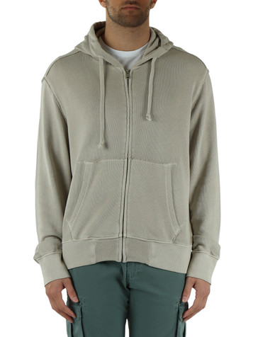 GRIGIO | Felpa con zip e cappuccio RENA regular fit