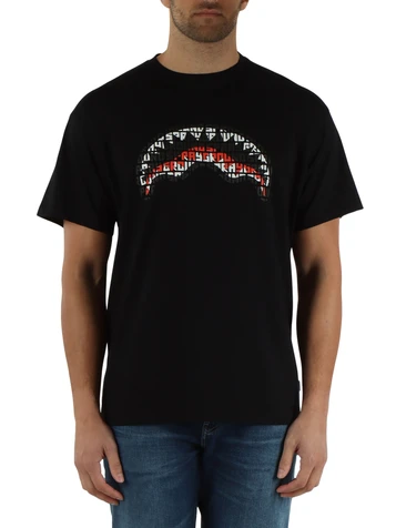SCHWARZ | INFINITY SHARK Regular Baumwoll-T-Shirt