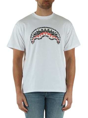 WEISS | INFINITY SHARK Regular Baumwoll-T-Shirt