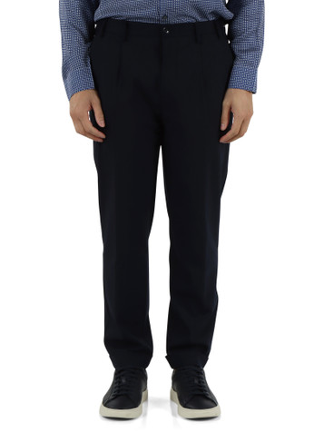 Dunkelblau | Hose aus Wollmischung HE1451003
