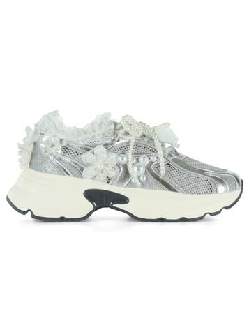 ARGENTO | Sneakers DALIA 03 con inserti in pizzo