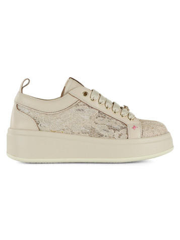 NUDE | Sneakers OLIVA58A in pelle e pizzo