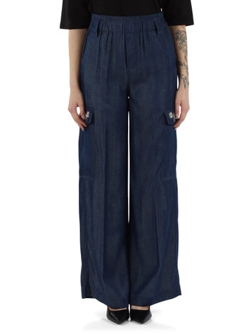 BLU | Pantalone gamba larga con tasche cargo