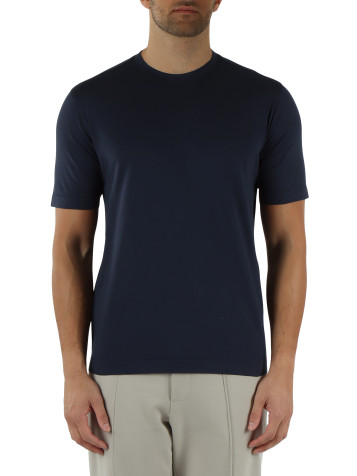 BLAU | Garment Dyed Baumwoll-T-Shirt