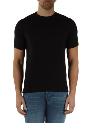 NERO | Maglia manica corta in cotone ultrafine