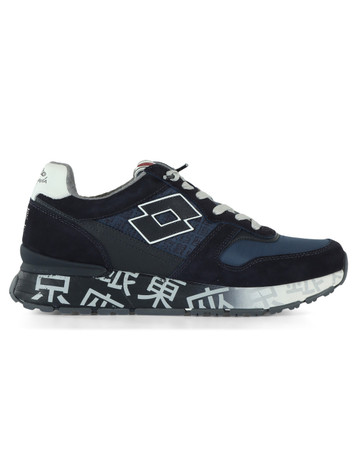 BLAU | LEGENDE: Sneakers aus Leder und Stoff TOKYO GINZA SHADED