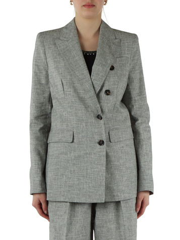 GRAU | AMALFI Jacke aus Leinen-Baumwoll-Mischung