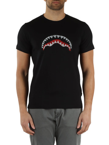 SCHWARZ | T-shirt SCRIBBLE EMBROIDERY SHARK Regular Fit