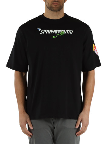 SCHWARZ | Oversize T-Shirt aus Baumwolle WTF SKULL
