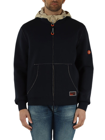 Dunkelblau | Leichte Jacke im Sweatshirt-Stil KEEI BMAT Caution