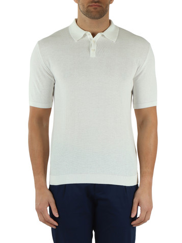 WEISS | Polo aus Baumwolljersey FIVE26