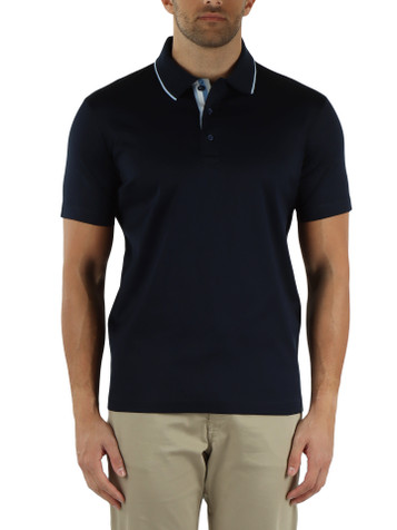 Dunkelblau | Polo aus Aqua Touch Baumwolle