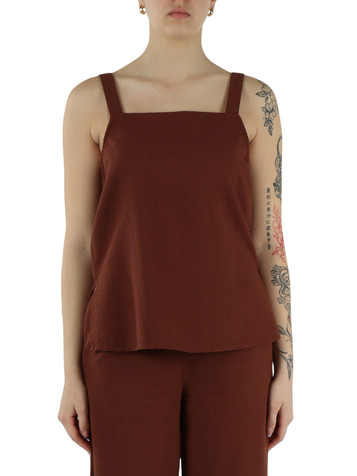 BRAUN | Seersucker-Baumwolltop ARIA