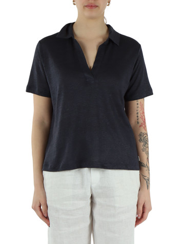 BLAU | Leinen-Derby-Polo TROMS