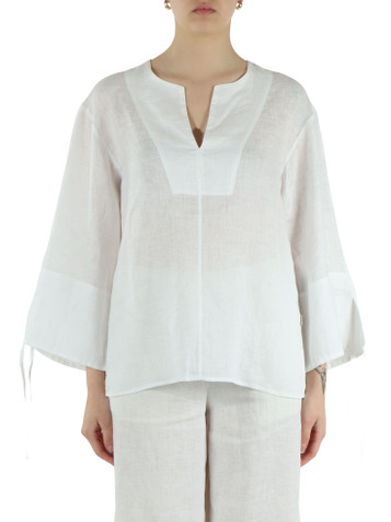 BIANCO | Blusa oversize in lino JENA
