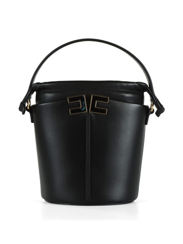 NERO | Borsa a secchiello con placca logo
