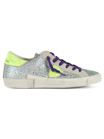 ARGENTO | Sneakers glitterate PRSX LOW