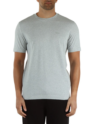 GRIGIO CHIARO | T-shirt in cotone con scritta logo a rilievo