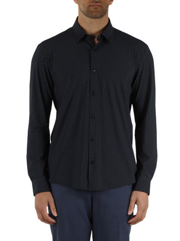 BLU SCURO | Camicia regular fit Performance stretch