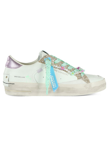BIANCO | Sneakers in pelle SK8 DELUXE con dettagli rimovibili