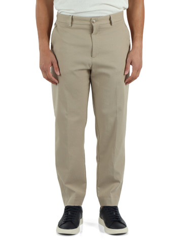 BEIGE | Pantalone in drill di misto cotone