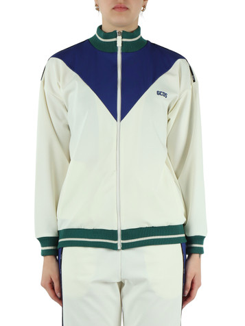 OFF WHITE | Felpa Essentials color block con zip