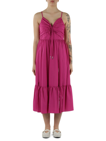 FUCHSIA | Midikleid aus Baumwollpopeline