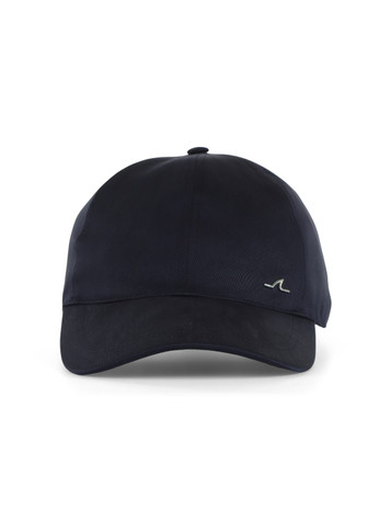 BLU SCURO | Cappello in cotone e lyocell con placca logo