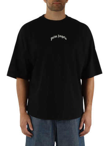 NERO | T-shirt oversize in cotone con scritta logo