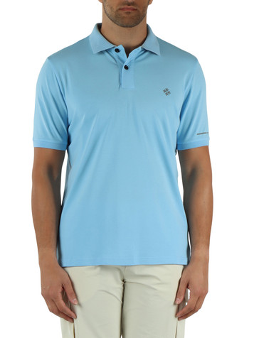 AZZURRO | Polo INDRO in cotone e rayon stretch