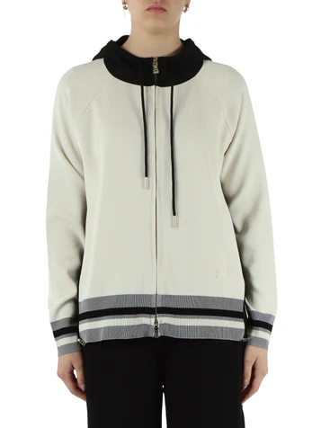PANNA | Cardigan modello felpa in misto viscosa