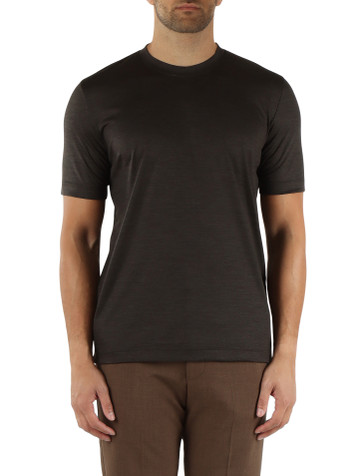 MARRONE | T-shirt JAMES in lava vergine