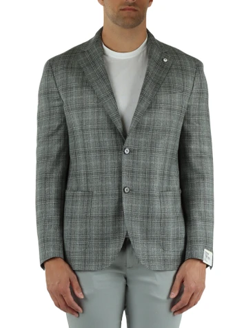 GRIGIO | Giacca JACK regular in seta e lana vergine