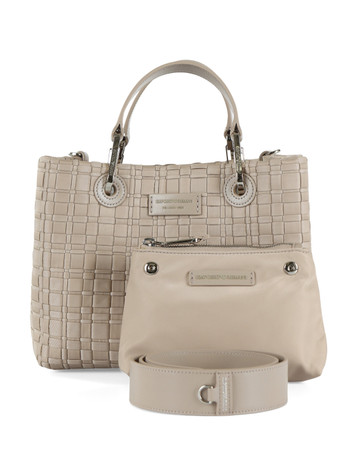 BEIGE | Borsa a mano MyEA Small in tessuto intrecciato