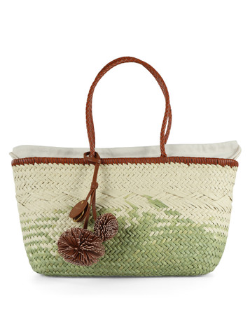 VERDE | Borsa PALOMA Large in paglia intrecciata