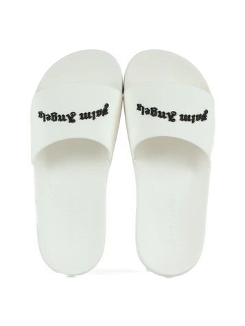 BIANCO | Ciabatte in gomma con scritta logo