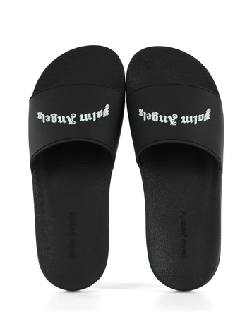 NERO | Ciabatte in gomma con scritta logo