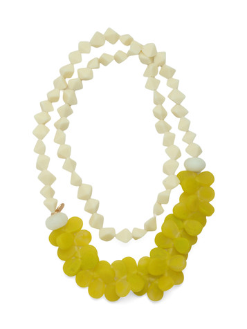 OFF WHITE | Collana lunga FRANGIPANE in resina
