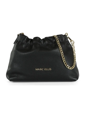 NERO | Borsa a tracolla in pelle martellata HELENA DO LT