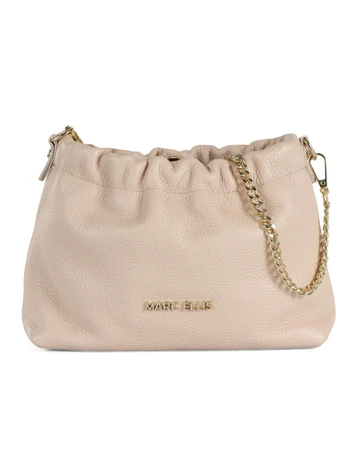ROSA CHIARO | Borsa a tracolla in pelle martellata HELENA DO LT