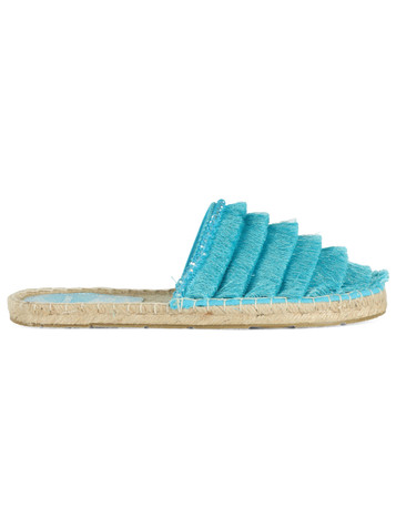 AZZURRO | Ciabattina espadrillas con frange