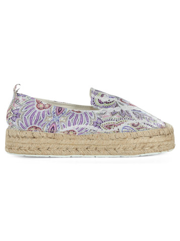 VIOLA CHIARO | Espadrillas platform in satin stampato