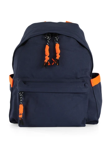 BLU | BEACH: Zaino in canvas con stampa logo frontale