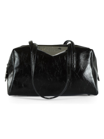 NERO | Borsa a spalla effetto craquelé