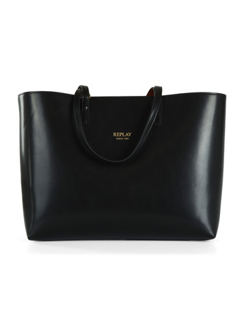 NERO | Borsa shopping reversibile con pochette interna