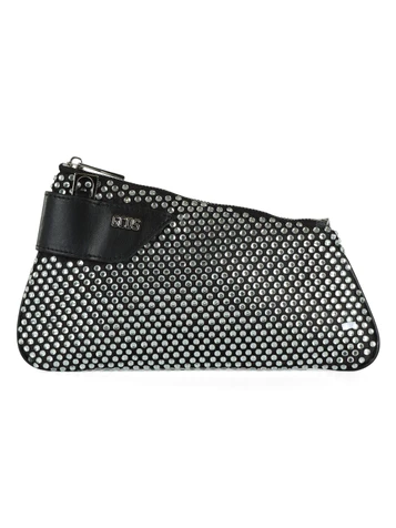 NERO | Borsa a spalla COMMA NOTTE con strass all over