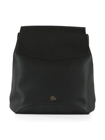 NERO | Zaino effetto martellato con placca logo